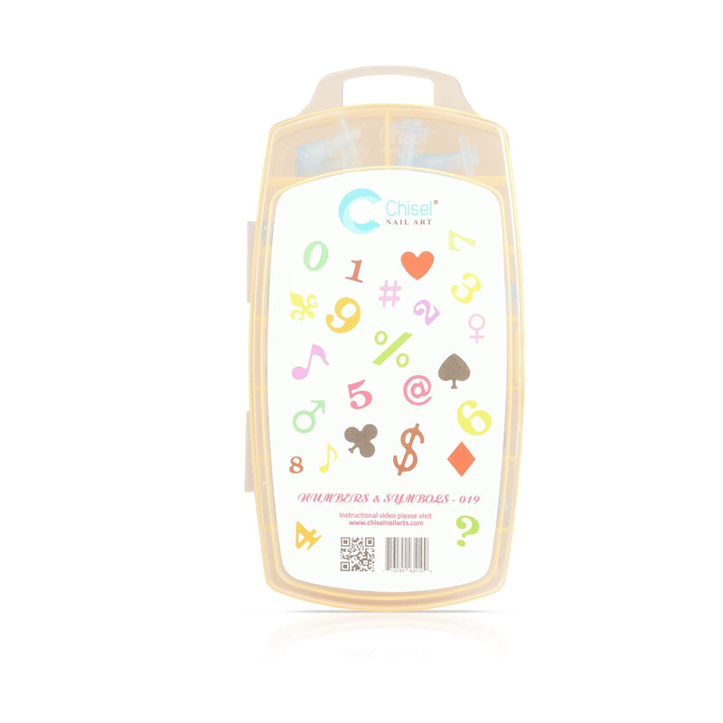 Chisel Nail Art Numbers & Symbols Collection #019