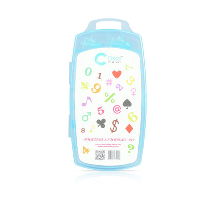 Chisel Nail Art Numbers & Symbols Collection #019