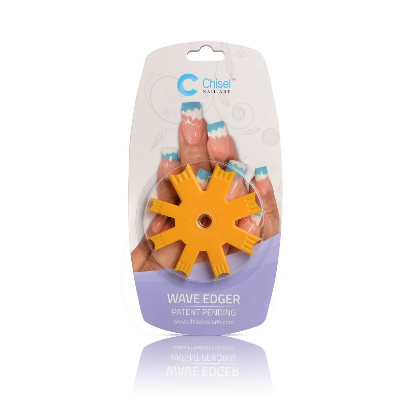 Chisel Nail Art Wavy Edger Yellow