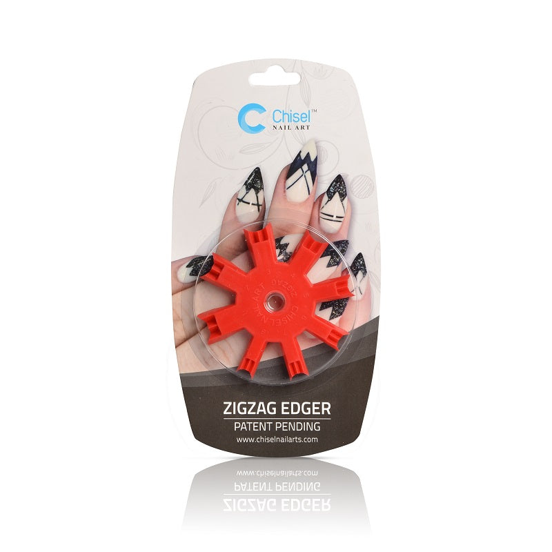 Chisel Nail Art Zigzag Edger Red