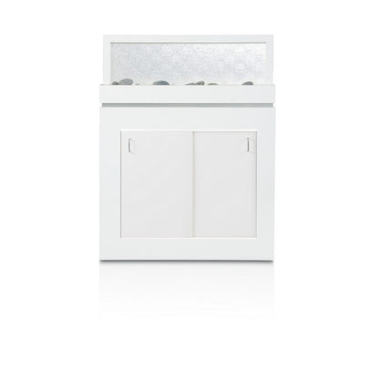 Frosted Acrylic Divider - White 42" w/Doors