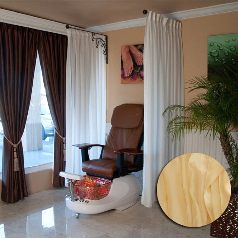 3' Pinch Pleated Gold Drapery-2