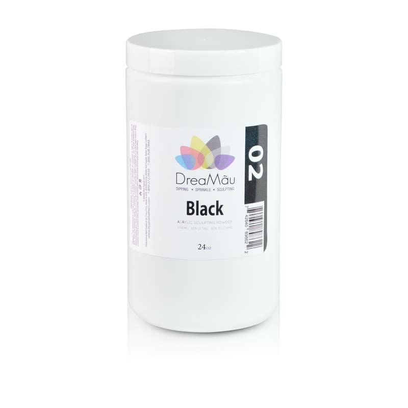 DreaMau Dipping Powder - #02 Black 24 oz