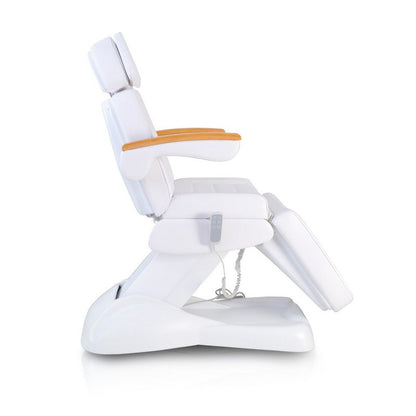 Facial Beauty Chair & Wooden Armrests w/ 3 Motors - White