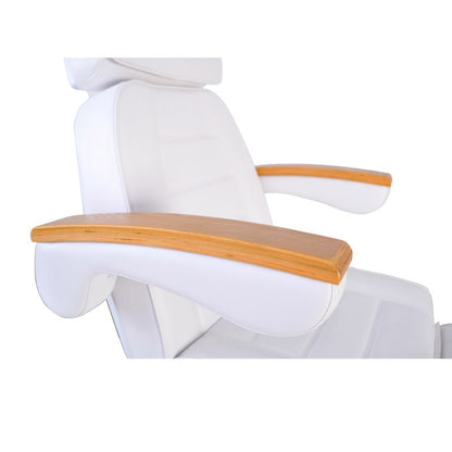 Facial Beauty Chair & Wooden Armrests w/ 3 Motors - White