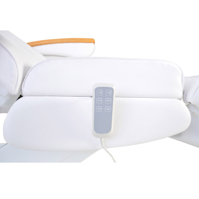 Facial Beauty Chair & Wooden Armrests w/ 3 Motors - White