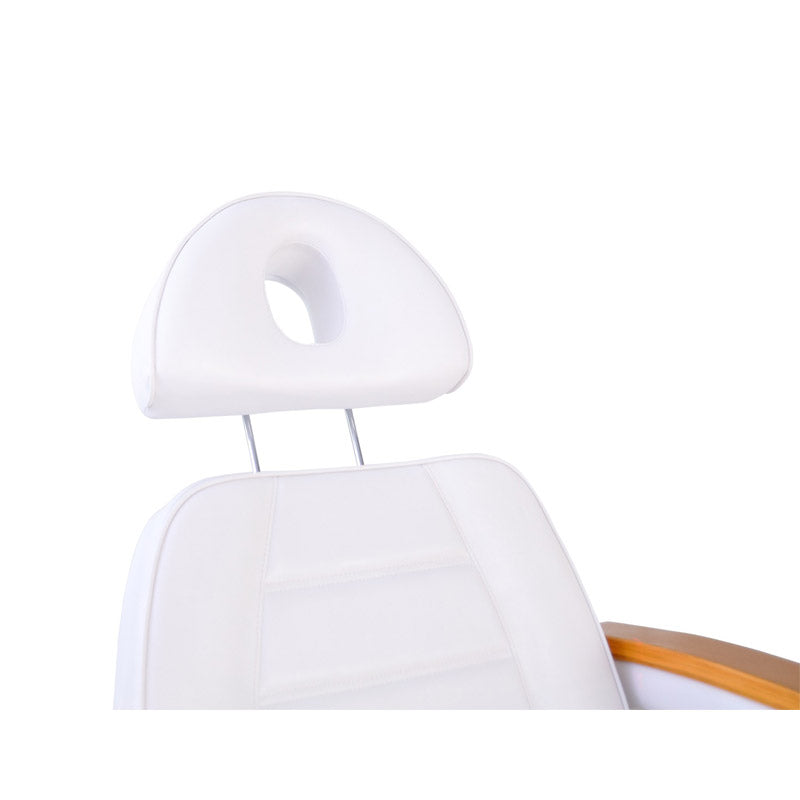 Facial Beauty Chair & Wooden Armrests, Split Legs w/ 5 Motors - White