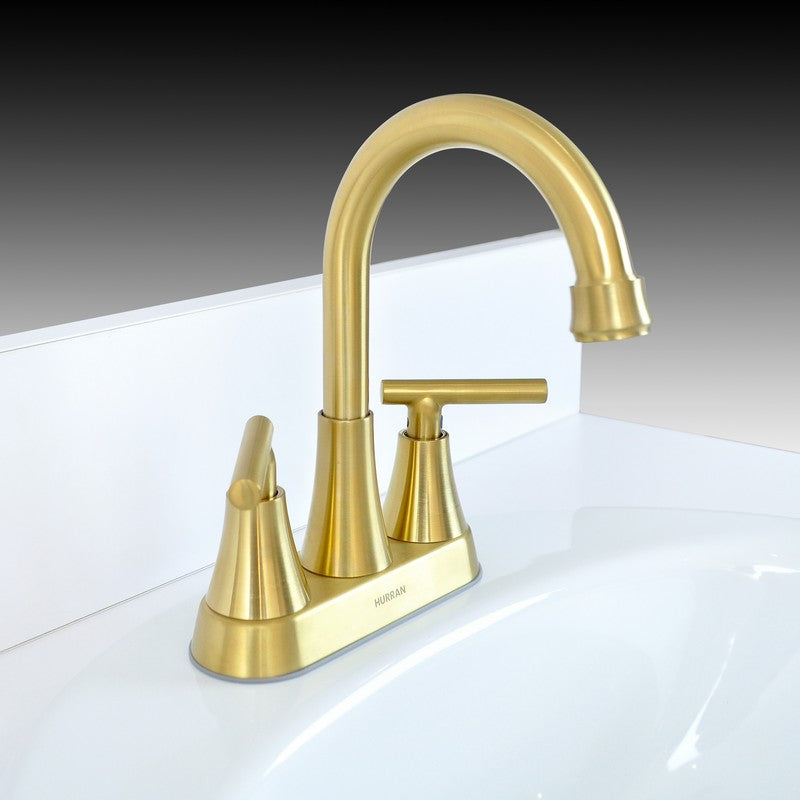 Brushed Gold Faucet 4' Center with 2-Handle