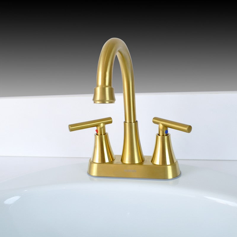 Brushed Gold Faucet 4' Center with 2-Handle