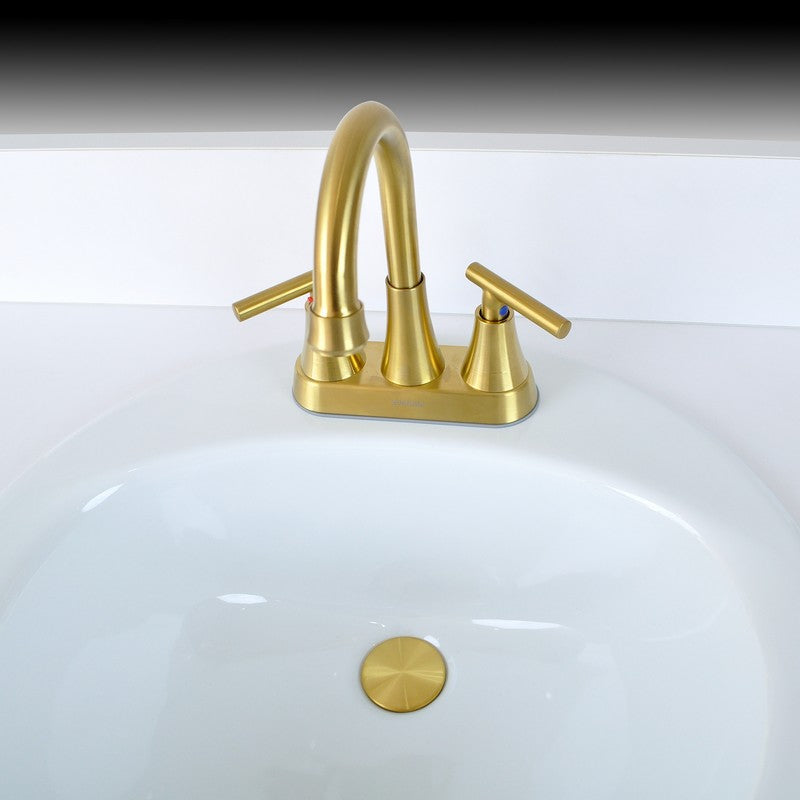 Brushed Gold Faucet 4' Center with 2-Handle