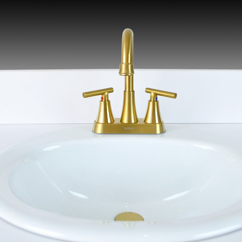 Brushed Gold Faucet 4' Center with 2-Handle