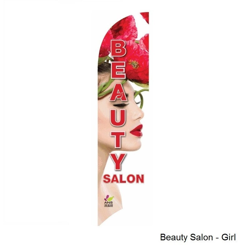 Flutter Flag Beauty Salon Girl (Red)