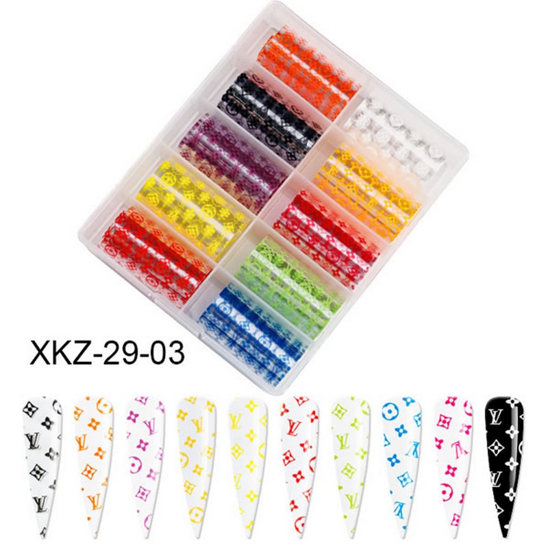 Nail Art Brands Nail Transfer Foil - # 003 - 10 Rolls