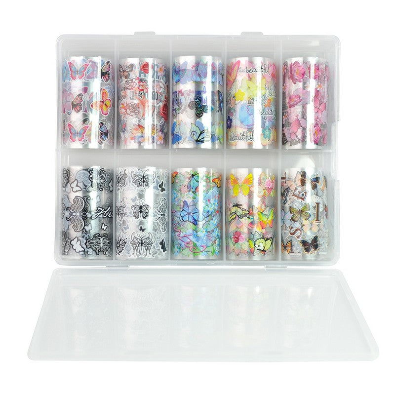 Holographic Laser Butterfly Transfer Foil #10 - 10 Rolls