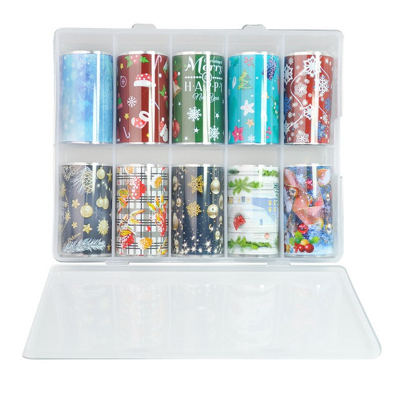 Nail Art Christmas Transfer Foil #01 - 10 Rolls