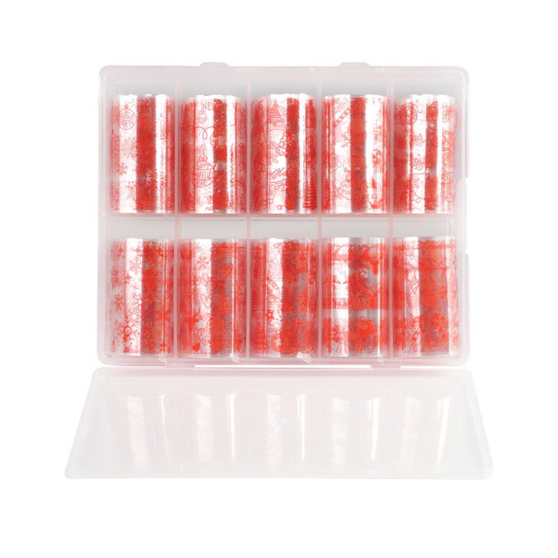 Nail Art Christmas Transfer Foil #12 - 10 Rolls