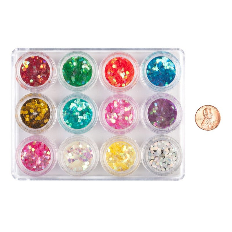 ANS Glitter Large Hexagon (12 colors)