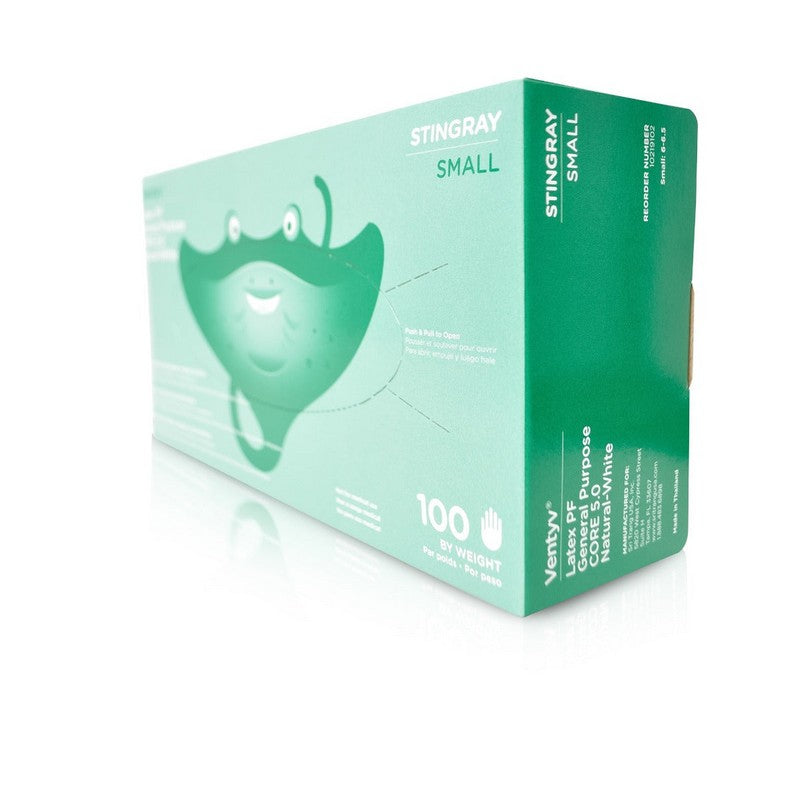 Ventyv - Powder Free Latex Gloves - Small 100 ct