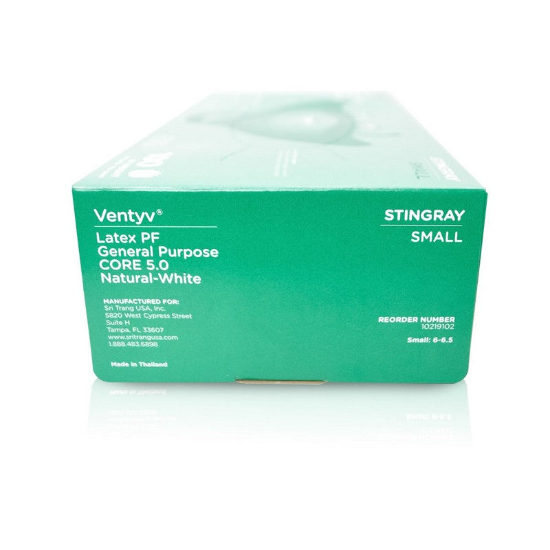 Ventyv - Powder Free Latex Gloves - Small 100 ct - Case Of 10
