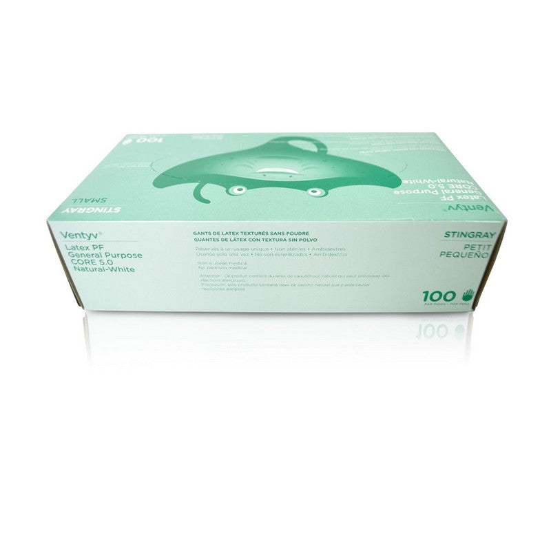 Ventyv - Powder Free Latex Gloves - Small 100 ct - Case Of 10