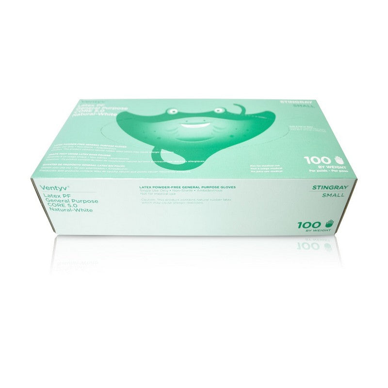 Ventyv - Powder Free Latex Gloves - Small 100 ct - Case Of 10