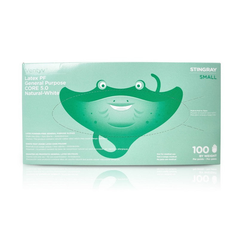 Ventyv - Powder Free Latex Gloves - Small 100 ct