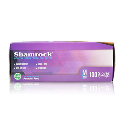 Shamrock - Powder Free Latex Gloves - Medium 100 ct