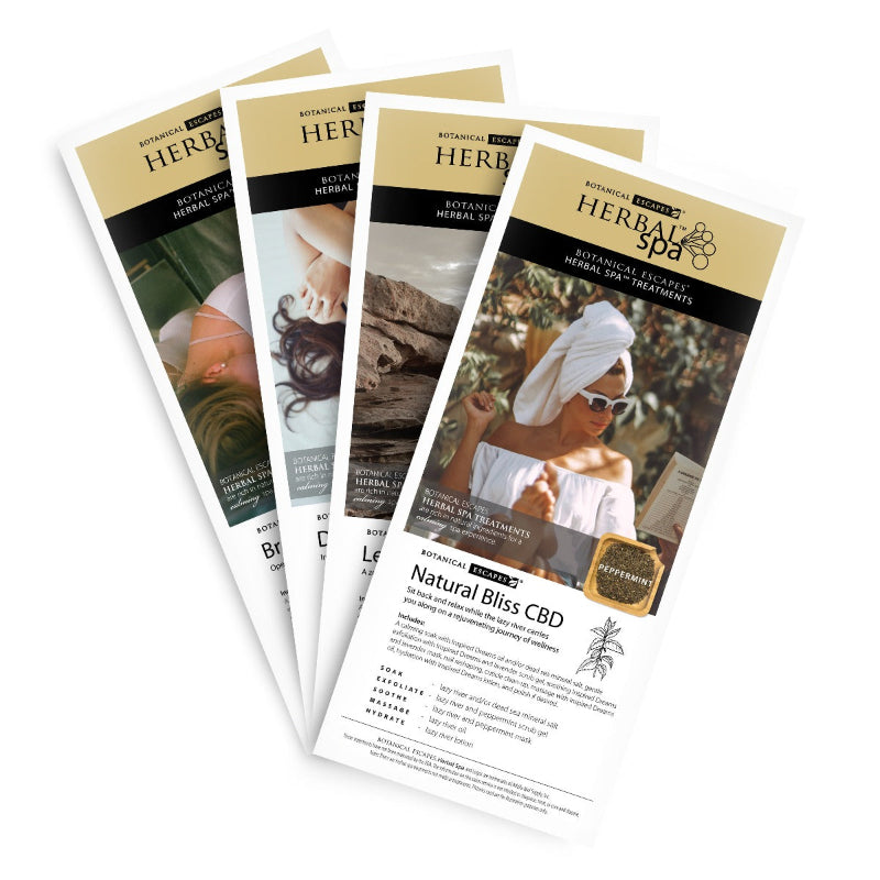 Herbal Spa Nature's Sanctuary Menu Card 4 pcs set