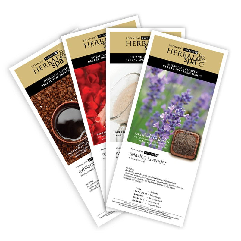 Herbal Spa Trial Kit Menu Card 4 pcs Set
