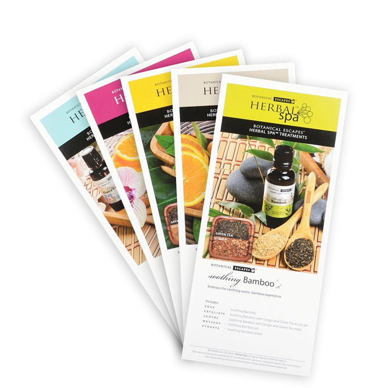 Herbal Spa Exotic Tropics Menu Card 5 pcs Set