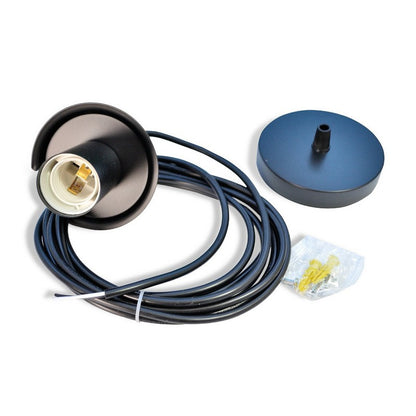 Half Moon Black Pendant Ceiling Light 8"W