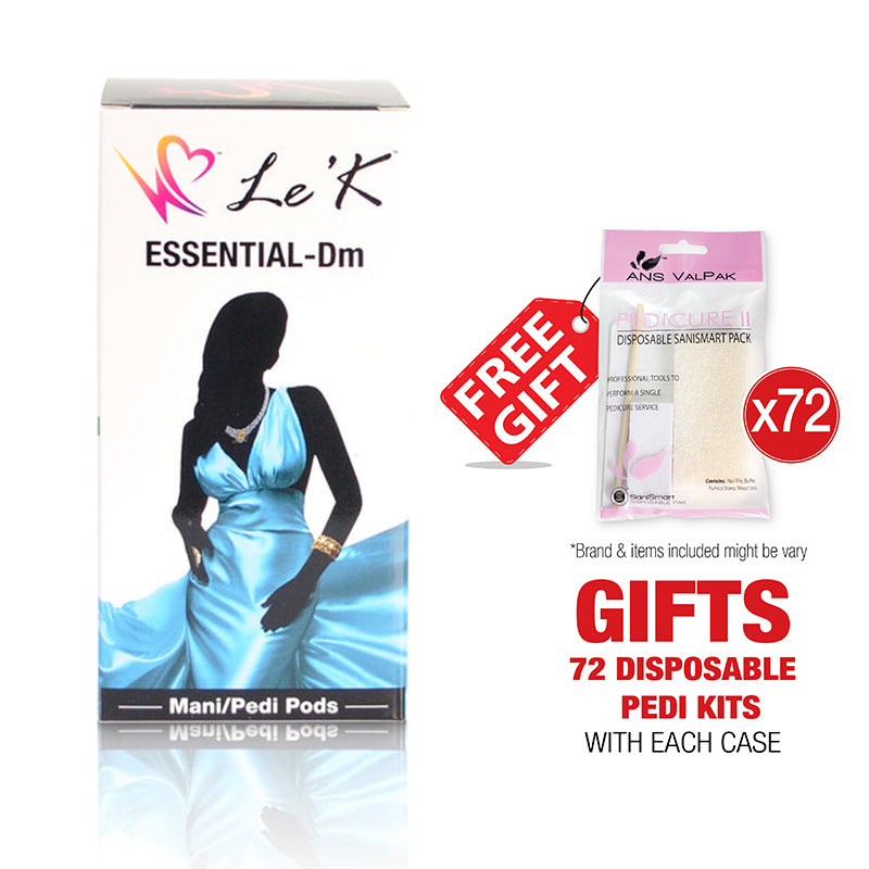 Le'K ManiPedi PODs - Essential-Dm - 4 Steps - Retail Case