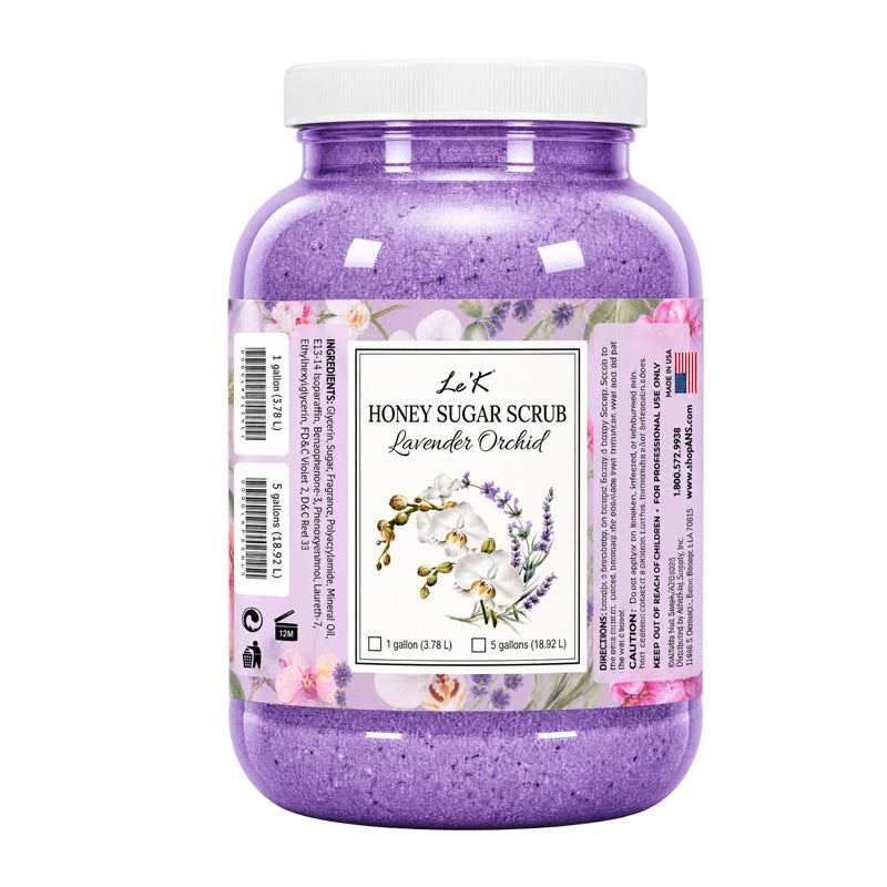 Le'K Pedicure - Sugar Scrub Honey Lavender Orchid - 5 Gal