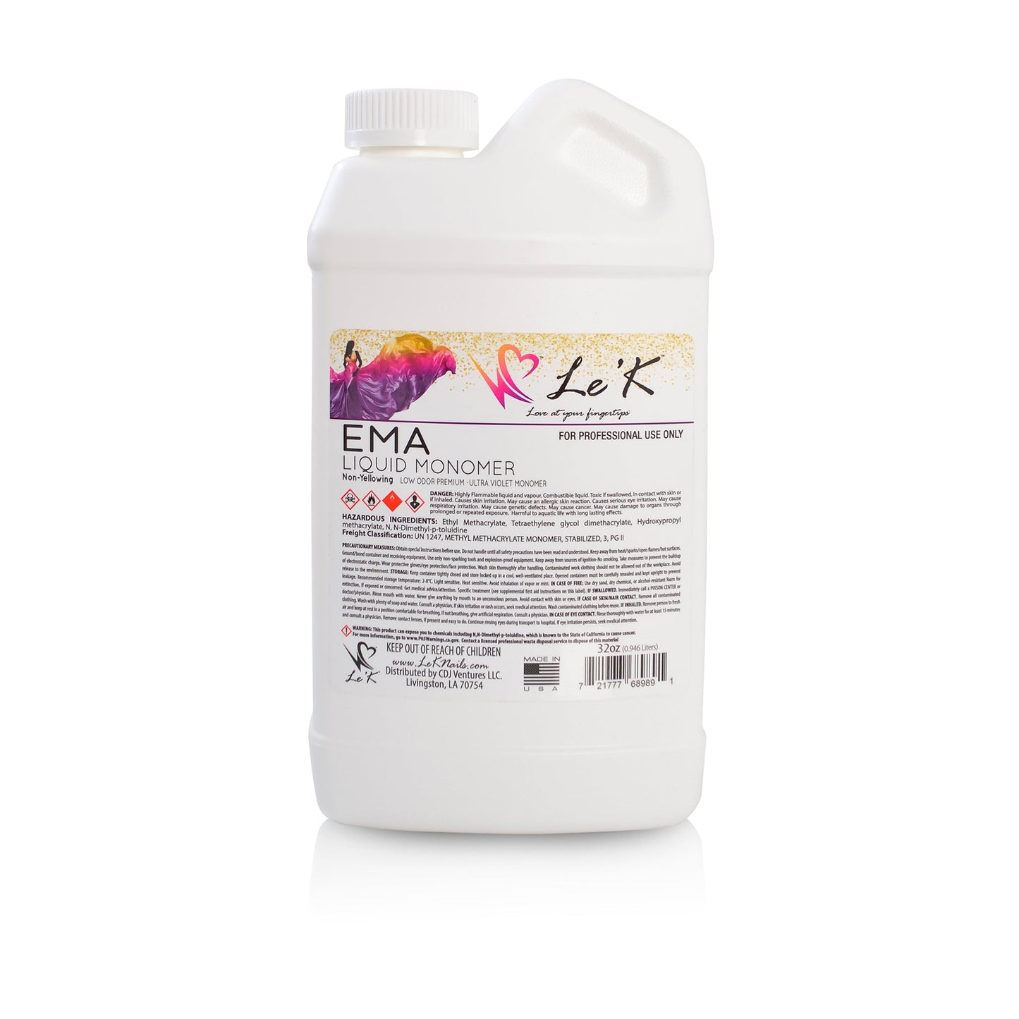 Le'K EMA Liquid Monomer - 32 oz