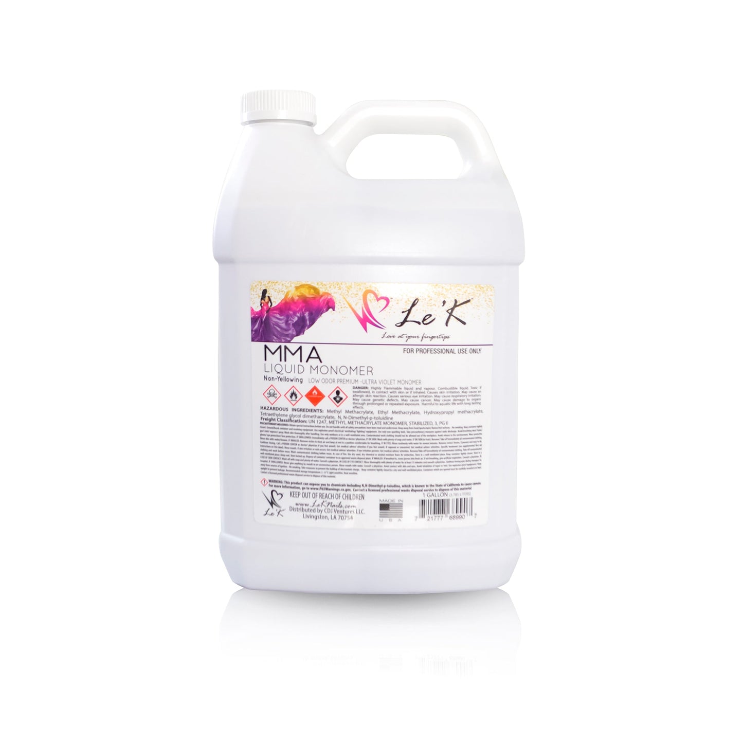 Le'K MMA Liquid Monomer - 1 Gal
