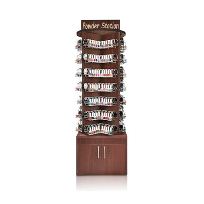 Luxury Wooden Rotary Polish & Powder Stand Rack-2
