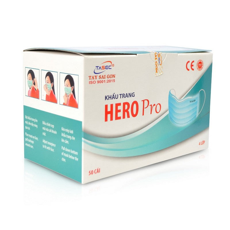 HERO Pro Masks - Blue - 50 ct