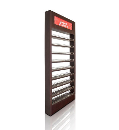 Wooden Polish Wall Rack - Mahogany