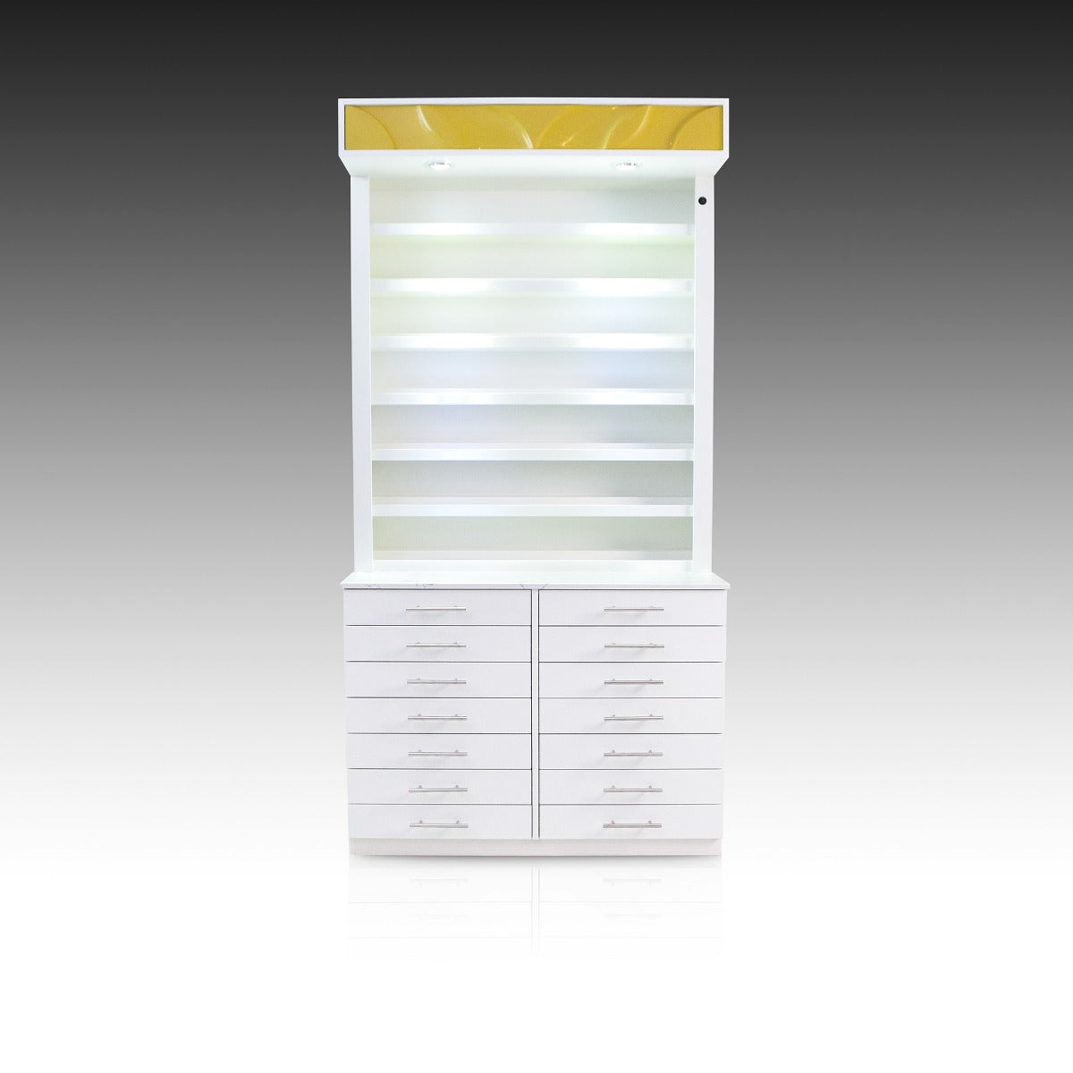 Luxus Polish & Powder Display Cabinet - Gold