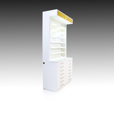 Luxus Polish & Powder Display Cabinet - Gold-2