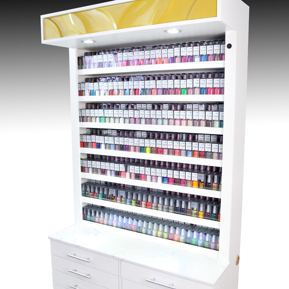 Luxus Polish & Powder Display Cabinet - Gold-4