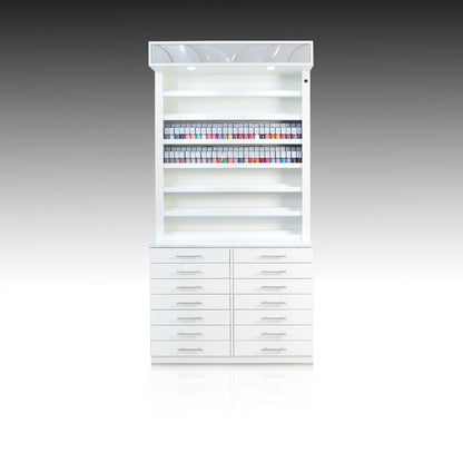 Luxus Polish & Powder Display Cabinet - Brushed Silver-4
