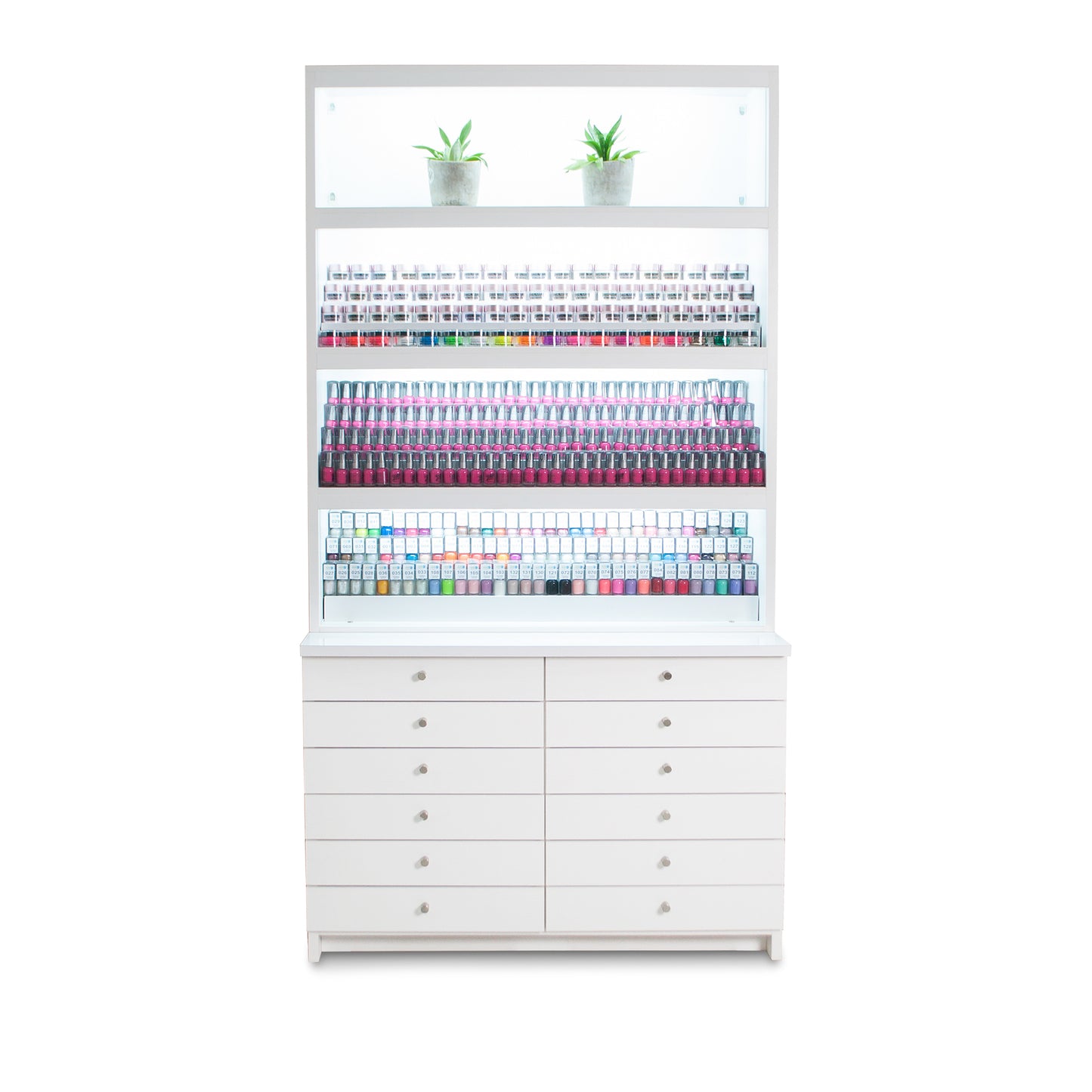 Steps Polish & Powder Display Cabinet - White