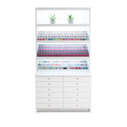 Steps Polish & Powder Display Cabinet - White