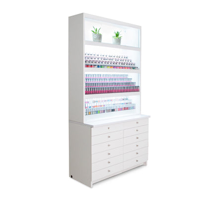 Steps Polish & Powder Display Cabinet - White
