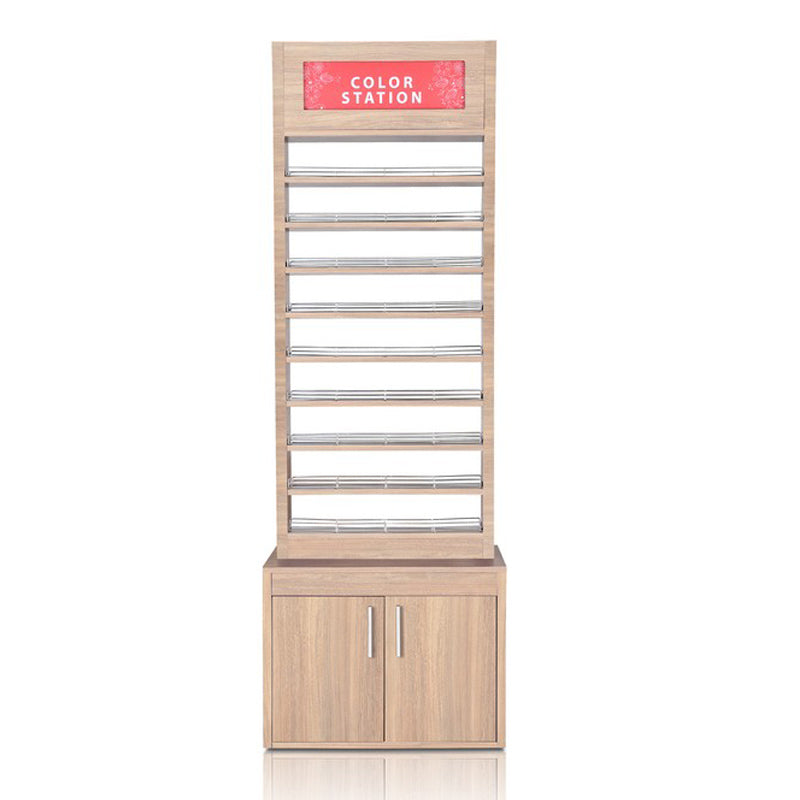 Wooden Polish Stand Rack - Oak