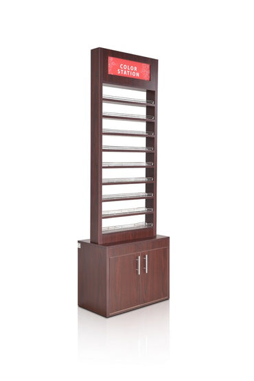 Wooden Polish Stand Rack - Mahogany
