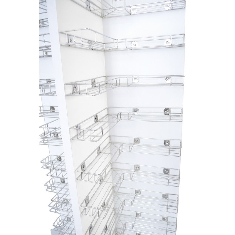Deluxe Wooden Rotary Powder or Duo Stand Rack - White