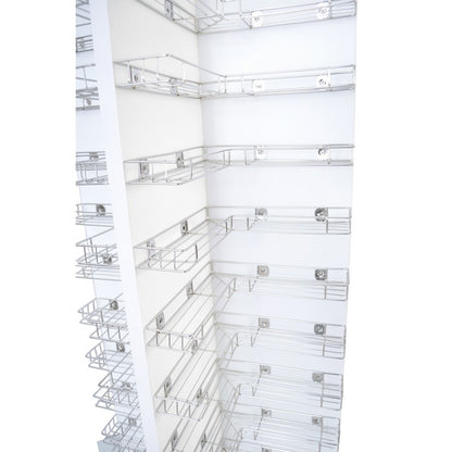 Deluxe Wooden Rotary Powder or Duo Stand Rack - White