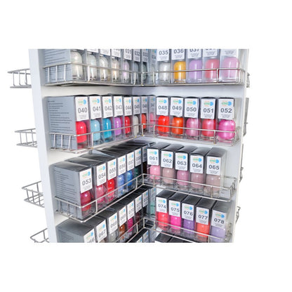 Deluxe Wooden Rotary Powder or Duo Stand Rack - White
